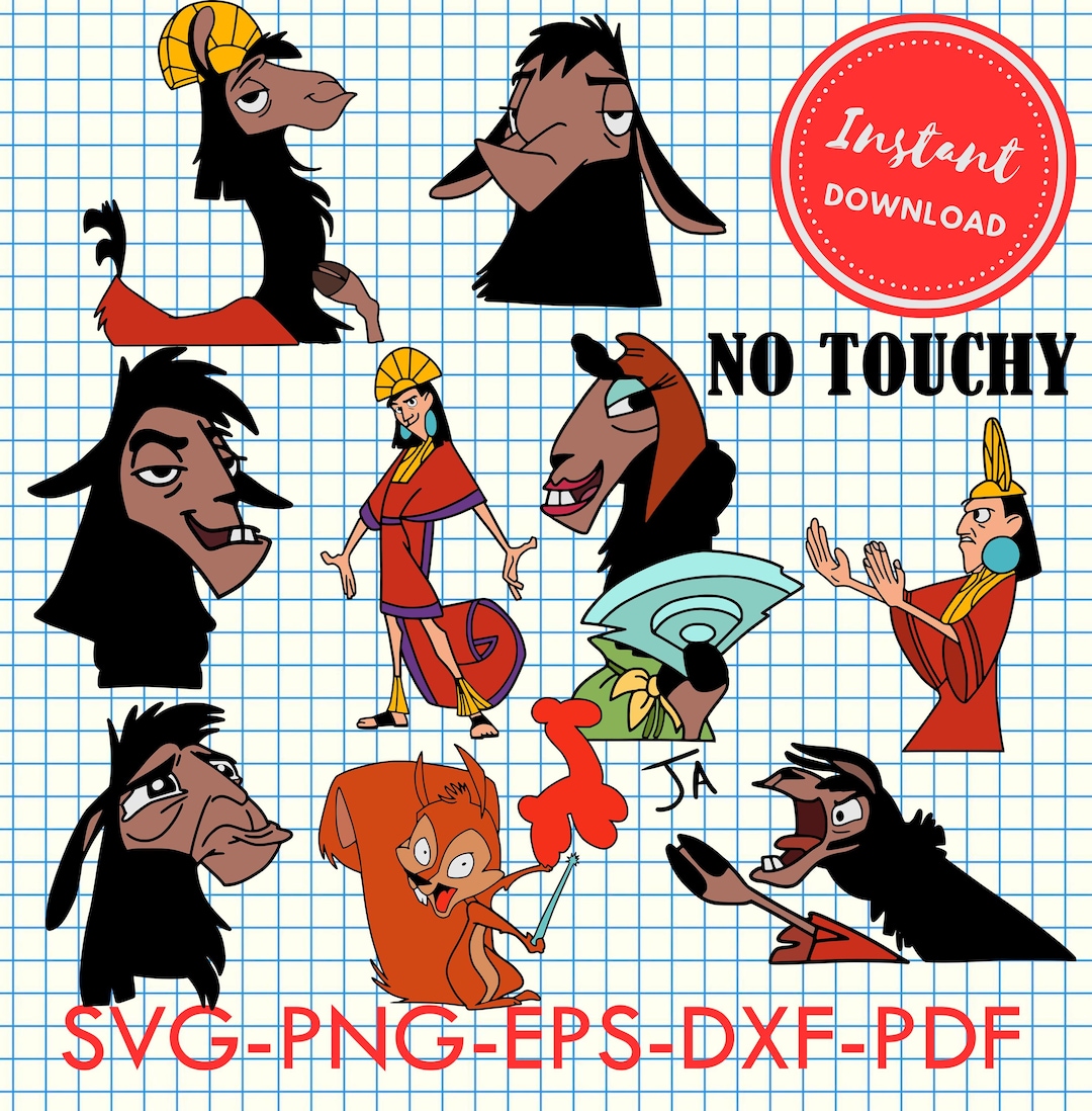 Bundle Kuzco Ace Llama Svg Png No Touchy Cricut Cutting - Etsy