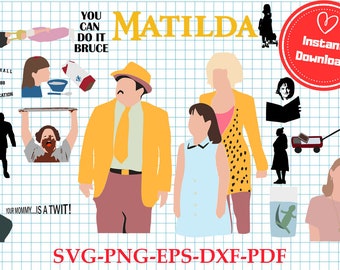 Bundle Matilda movie 1996 svg png You can do it bruce cricut