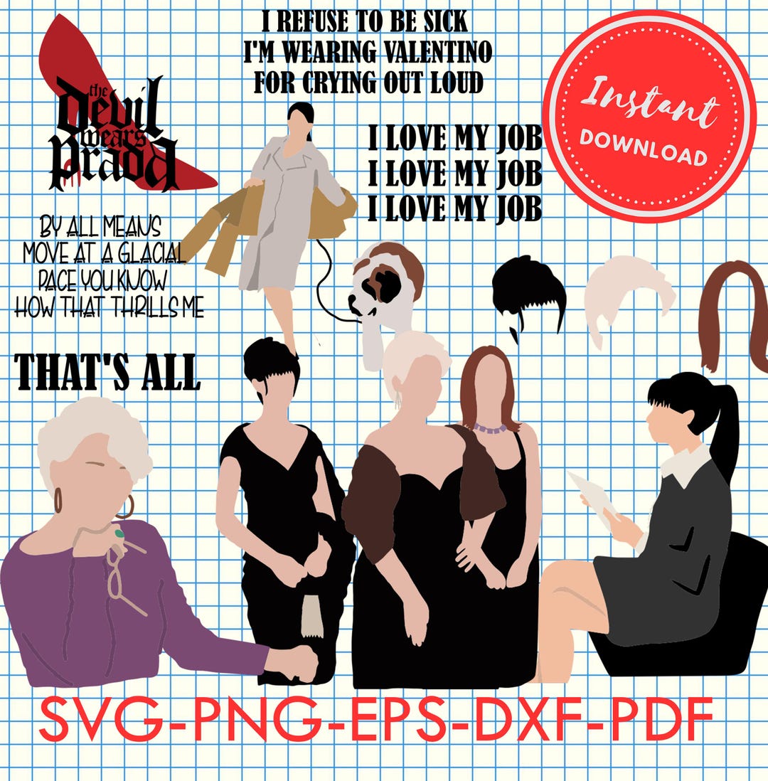 Bundle Devil Wears Movie Svg Png That's All Cricut Cutting - Etsy