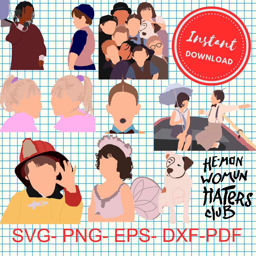 Rascal Svg Bundle Little Rascals Svg Png He Man Woman Haters Club Cricut Cutting ...