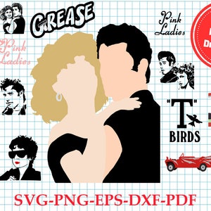 Bundle Grease movie svg png T birds cricut cut files