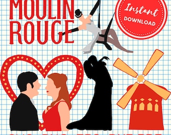 Bundle Moulin Rouge svg png Satine and Christian cricut