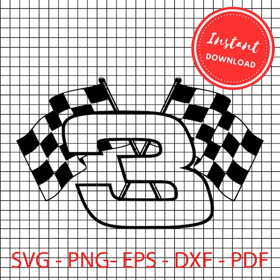 Dale Earnhardt Number 3 Svg Png Cricut #3 Flags Racing Oval 