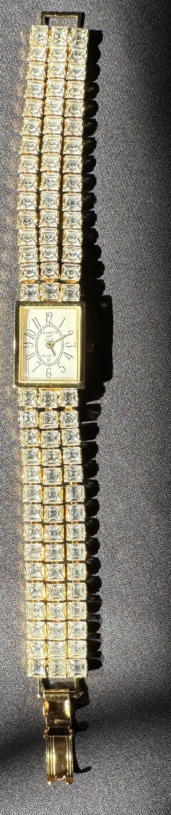 Vintage Kenneth Jay Lane, KJL Gold Tone Watch, Squ