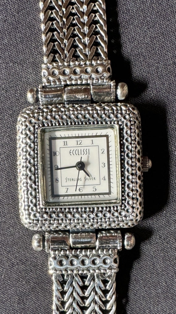 Vintage Ecclissi Sterling Silver Watch, with match