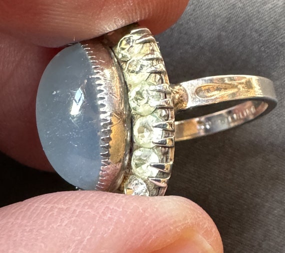 Vintage UNCAS Sterling Moonstone Ring, Moonstone … - image 6