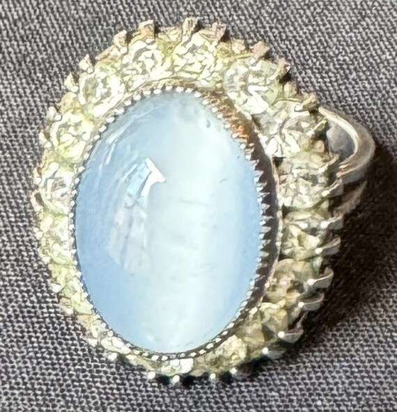 Vintage UNCAS Sterling Moonstone Ring, Moonstone … - image 1