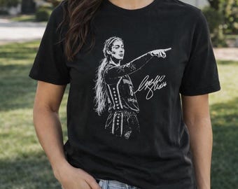 Sophie Cunningham Signature Pointing Basketball Graphic T-Shirt | Vintage Fan Tee | Retro Sports Gift