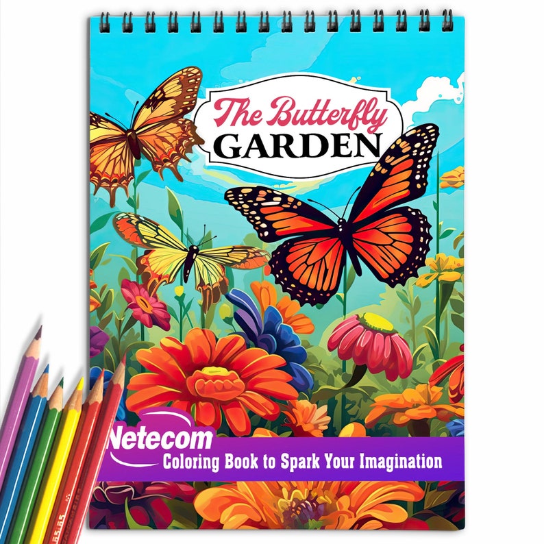 The Butterfly Garden Spiral Bound Coloring Book Unlock Your Artistic