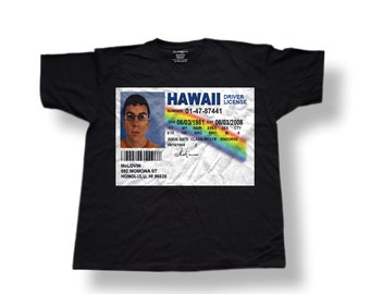 Licencia de conducir de McLovin de Superbad camiseta, camiseta divertida para fanáticos de películas de comedia, camiseta gráfica vintage unisex, camiseta humorística, camiseta McLovin Meme