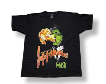 Jim Carrey The Mask Smokin T-Shirt, Men's Women's, S-s-s-smoking! The Mask Vintage Style Tshirt, Jim Carrey Inspired Retro Shirt, Unisex tee