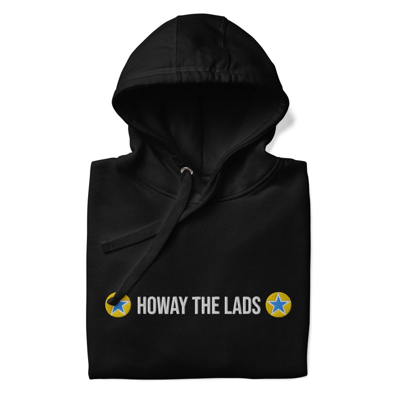 Howay the Lads Unisex Hoodie - Newcastle Spirit with Blue Star Accents
