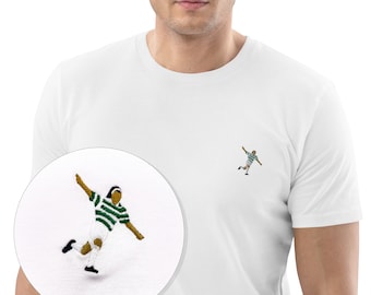 Henrik Larsson Celtic Legend Celebration Tee - Men's Football Icon Tribute