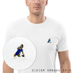 Didier Drogba Chelsea Legend Slide Celebration Tee - Men&#39;s Iconic Football Tribute