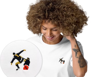 エリック・カントナ カンフーキック ホワイト T シャツ サイズは S