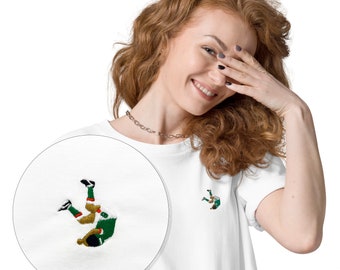 Camiseta de Ray Houghton para mujer de la Copa Mundial de 1994: celebración del gol icónico de Irlanda