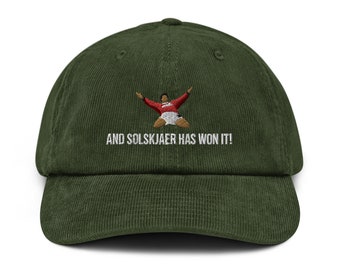 Solskjaer's Finale 1999 Victory Corduroy Hat Manchester United Legend