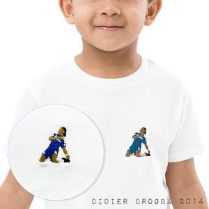Drogba&#39;s Iconic Slide Chelsea Legend Organic Kids Tee