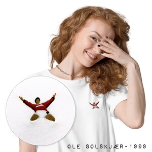 Frauen Solskjaer '99 Champs-T-Shirts - Feier kultige Fußballmomente