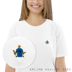 Women's Erling Haaland Man City Celebration Tee - Stylish Supporter Chic