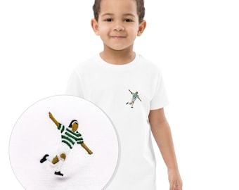 Camiseta de celebración orgánica Young Hoops Hero Larsson Celtic Legend