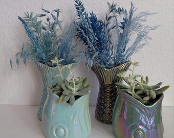 Set Fiona Flosse Fisch Kopf hellblau irisierend azurblau maritim türkis blau