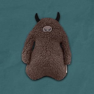 Bison Dog Toy | Handmade Plush Buffalo Squeaker Toy