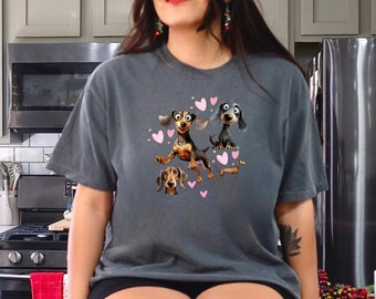 Fun Dachshund Unisex Short Sleeve Tee, Funny Doxie Tshirt, Cute Dachshund Gift T-shirt, Dachshund Tee, Dachshund mom apparel, Wiener dog Top