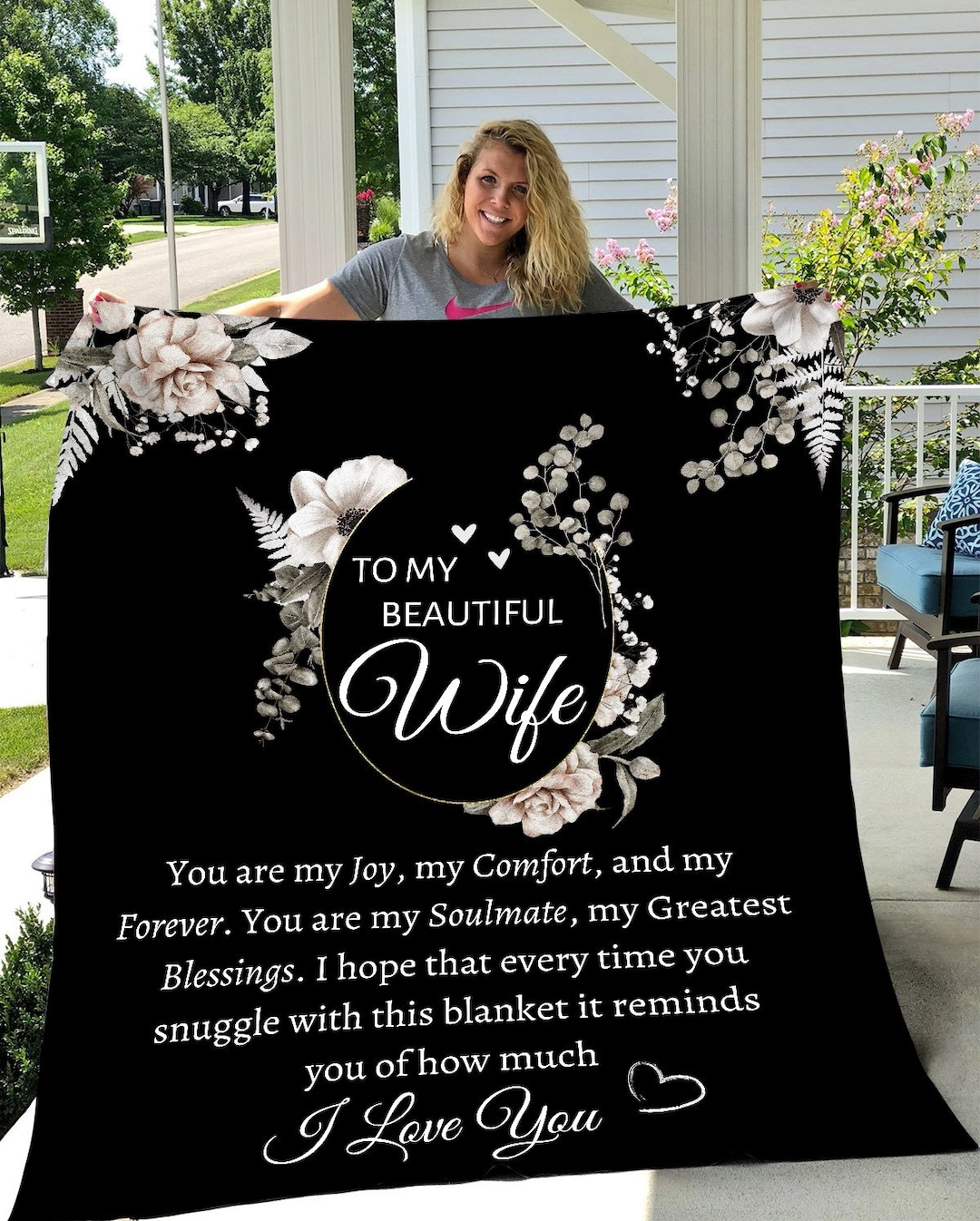 My Beautiful Wife Blanket, to My Wife Blanket, Wife Blanket, Couple Blanket, Blanket for Wife