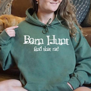Barn Hunt Pullover Hoodie, Barn Hunt Find That Rat with Playful Rat Font, Barn Hunt Dog Sports Hoodie Women&#39;s Dog Sports, Dog Scent Training