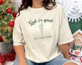 God Is Good Comfort Colors T-Shirt, Soft Minimalist Christian T shirt, Faith And Gospel Shirt Bible Verse Christian Gift, Christian Apparel