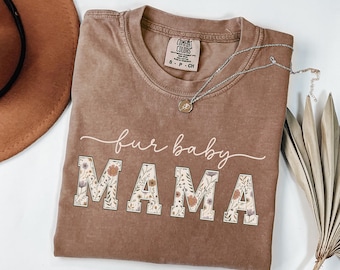 Boho bloemenbont Baby Mama Varsity PNG: trendy collegiaal ontwerp voor huisdierenliefhebber (digitale download)
