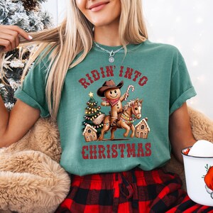 Lebkuchen-Cowboy-Weihnachts-PNG: Western-Feiertags-Sublimation (Digitaler Download) Bild 5