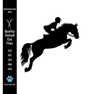 Horse Jumping Silhouette SVG: Equestrian Design (Digital Download)