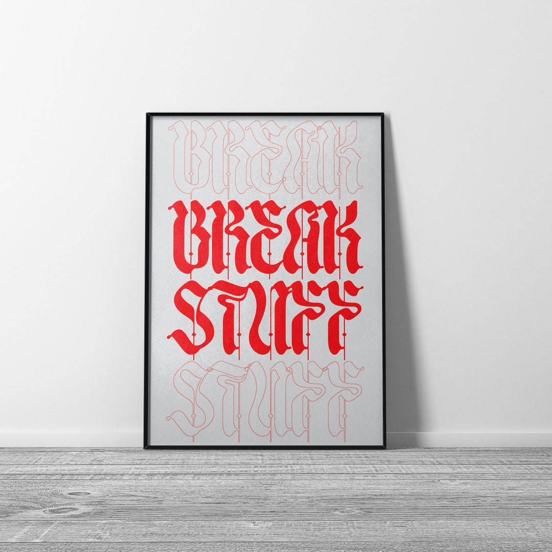 Limp Bizkit - Break Stuff Typographic Poster - Etsy