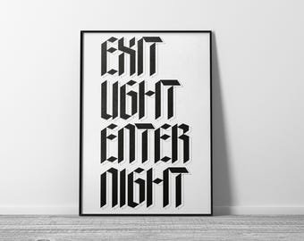 Metallica - Enter Sandman-tekstposter
