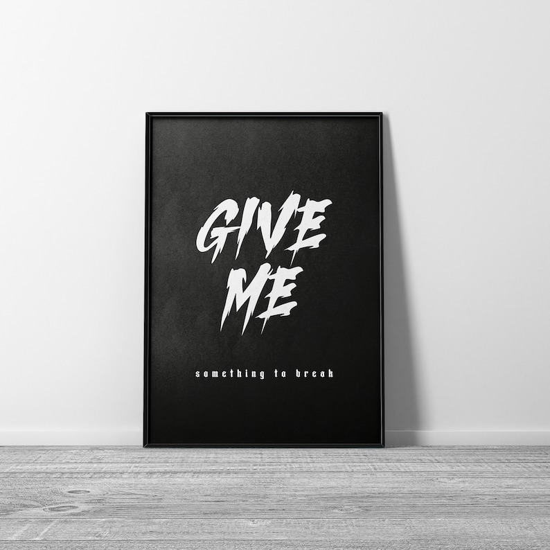 Limp Bizkit - Break Stuff Lyric Poster - Etsy