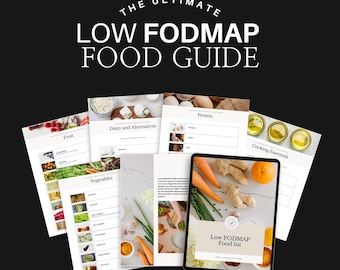 Low FODMAP Food list PDF and Canva Template | Instant Download | For Health and Wellness professionals or for your health Journey