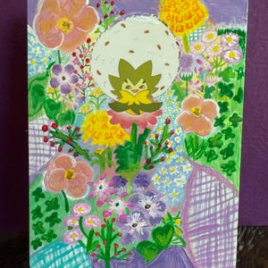 Eldegoss Hand-painted Pokemon card