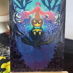 Gourgeist Hand-painted Pokemon card