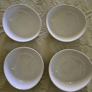 Amici Home Christopher Kimball handmade in Portugal set of 4 cereal bowls in speckled blue pattern