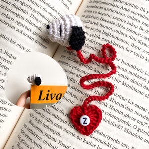 Personalized Dog Bookmark, Cute Best Friend Gift Ideas, Crochet Bookmark, Valentine's Day Gift for Women