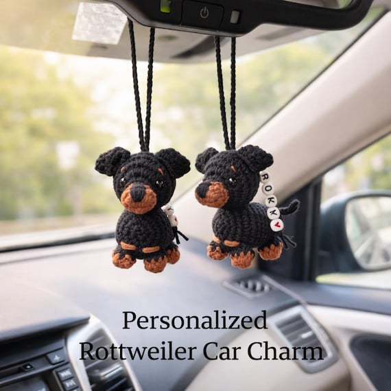 Dog Car Hanging - Personalized Rottweiler Car Charm - Pet Lover Gift