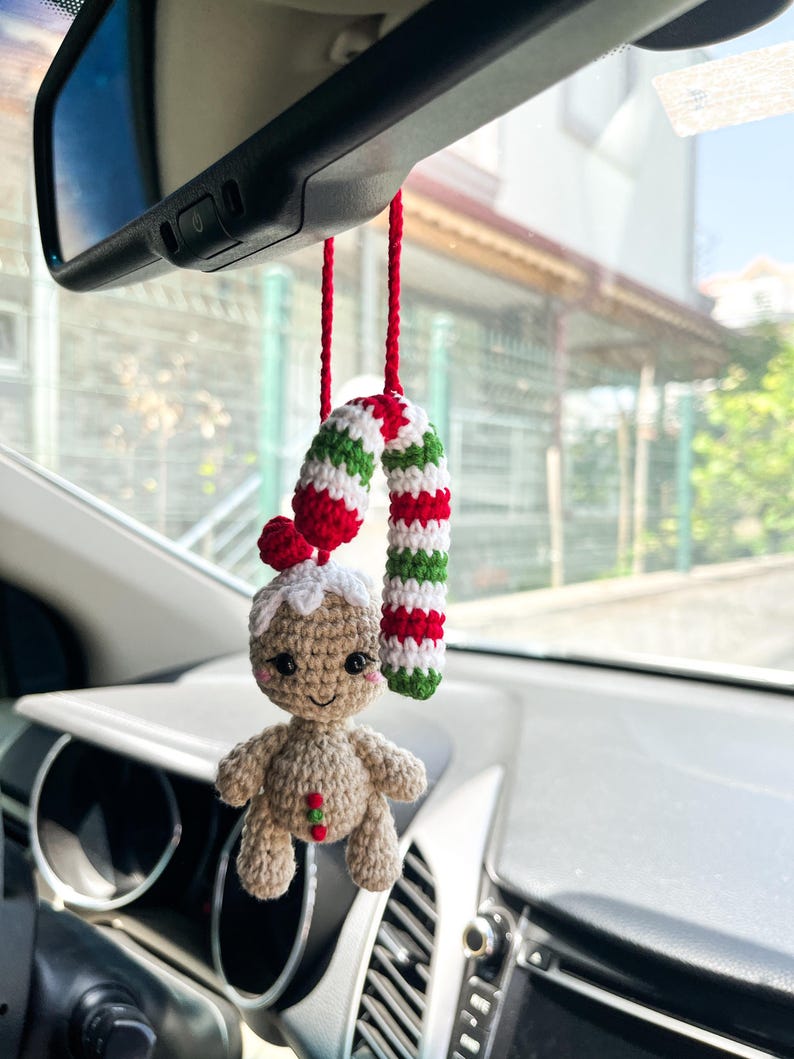 Christmas Car Accessories, Gingerbread Rearview Mirror Hanging Car