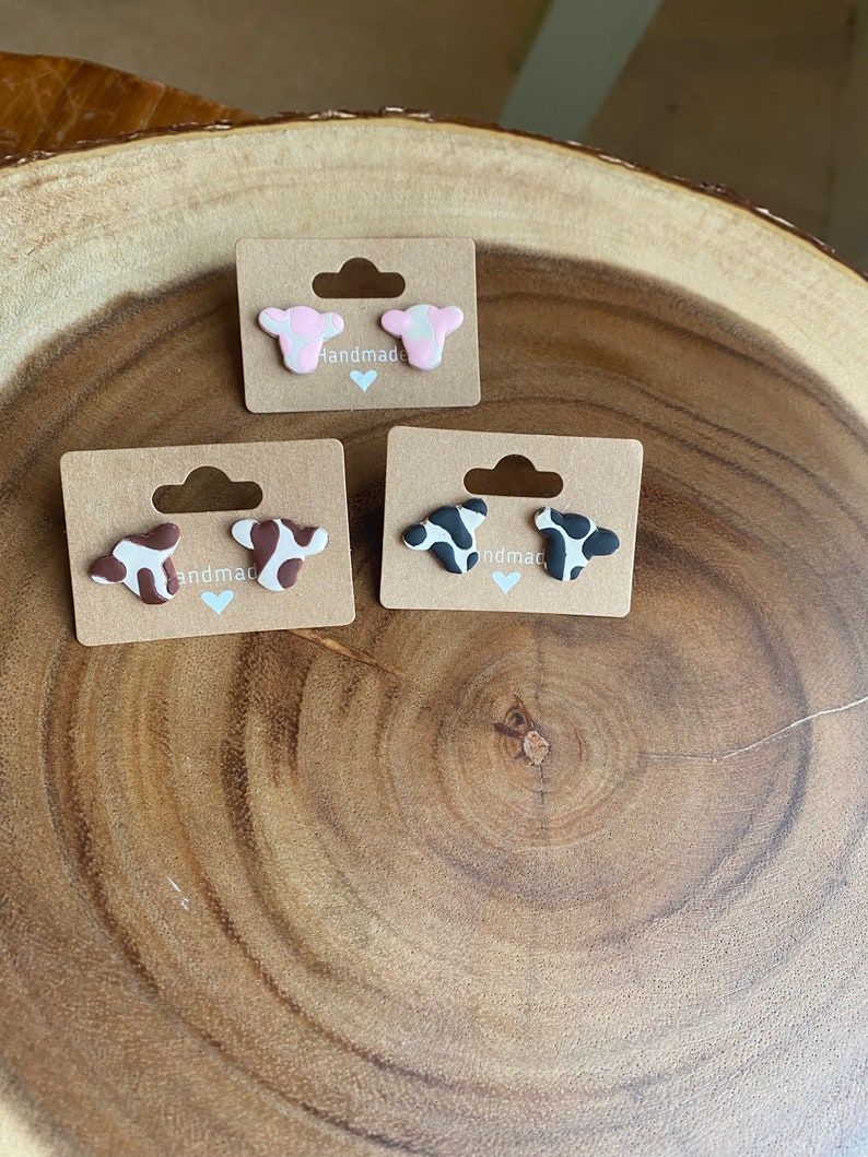 Cow Stud Earrings Cow Print Earrings Cow Studs Gifts for Cow Lovers Cow