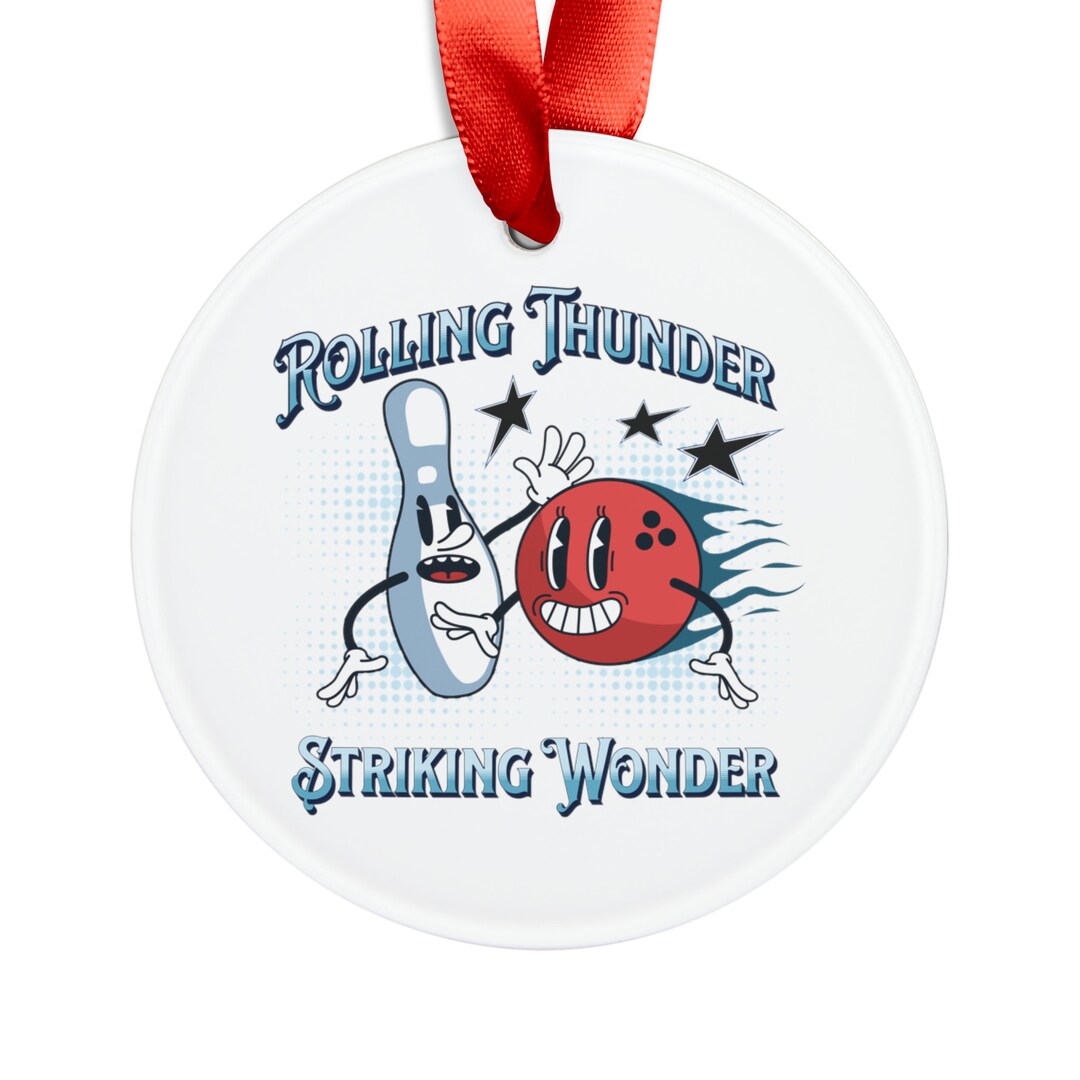 Bowling Ornament, Bowling Coach Gift, Bowling Lover Gift, Gift for Him, Christmas Gift, Retro