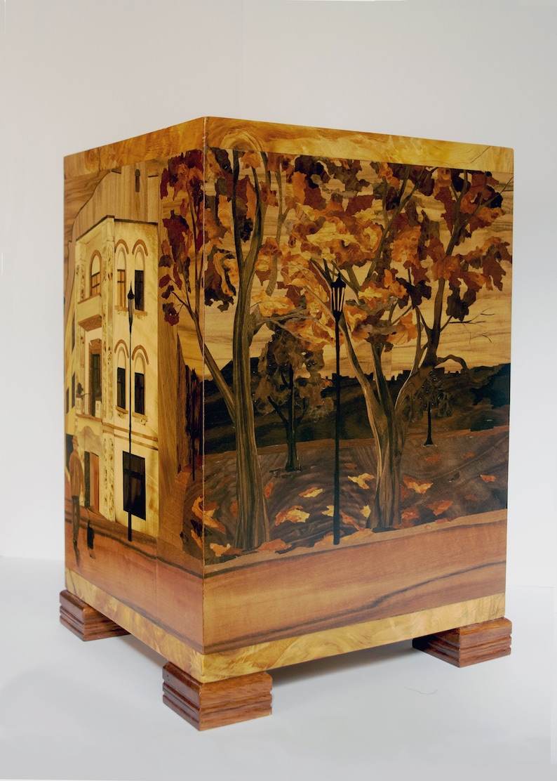 Tabletop Jewelry With Marquetry, Armoire, Jewelry Organizer