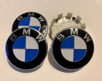 4x BMW hub caps 68 mm blue, M, black, black/white rim caps