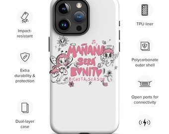 Tough Case for iPhone® Mañana Será Bonito, Bichota Season Case, Karol G