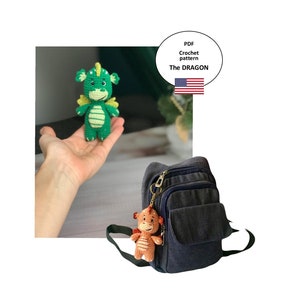 Dragon Crochet Pattern, Mitho the Small Dragon Amigurumi Pattern, PDF Pattern Keychain Crochet Pattern, Keychain Dragon Pattern